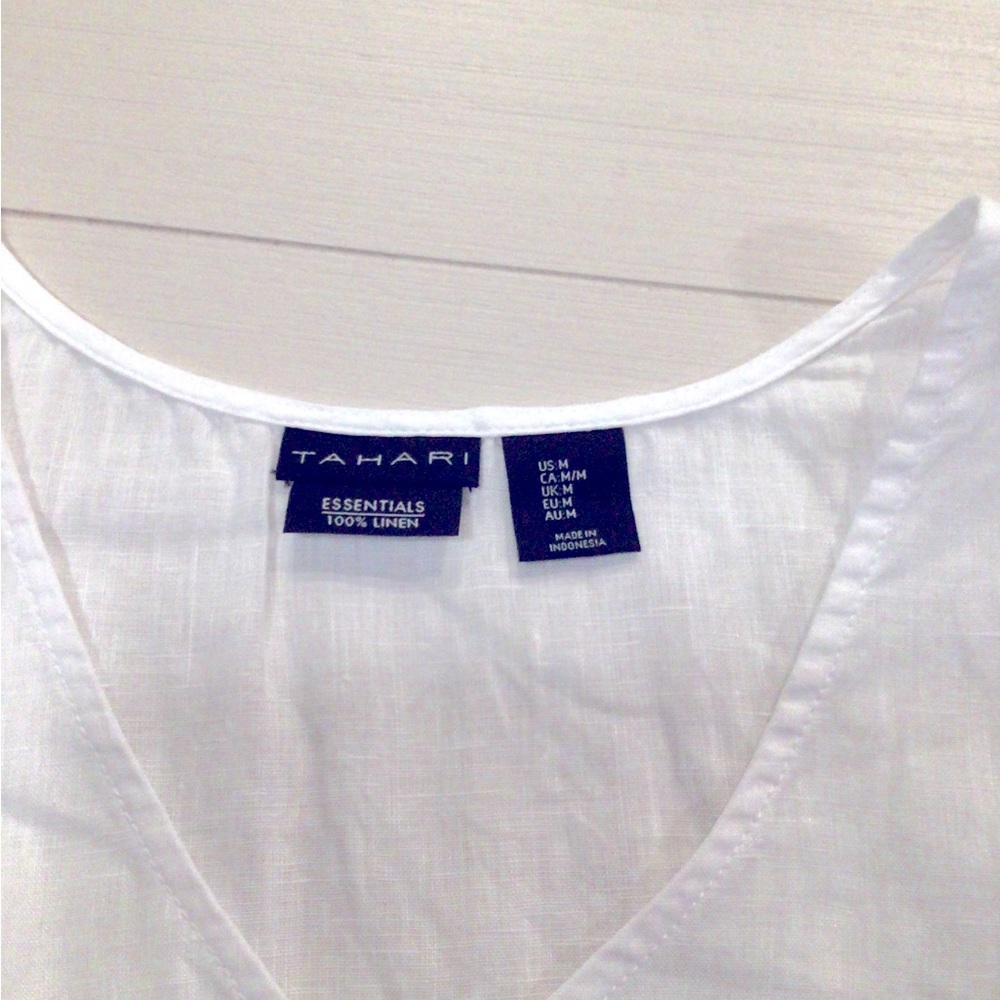Tahari 100% Linen top - Picture 2 of 3